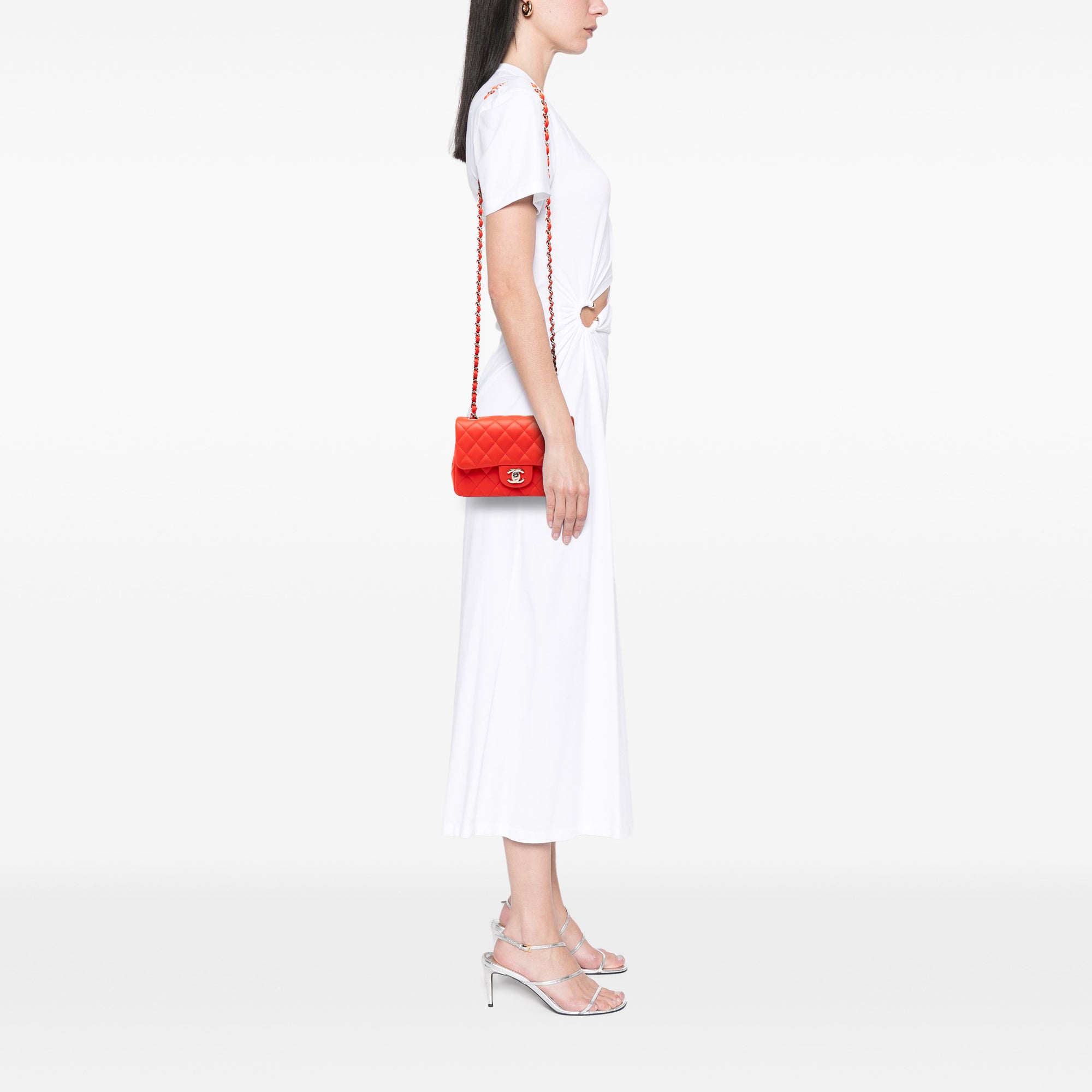 Mini Rectangular Classic Lambskin Single Flap