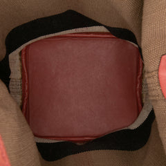 Mini Mega Check Canvas Ashby Tassel Bucket Bag