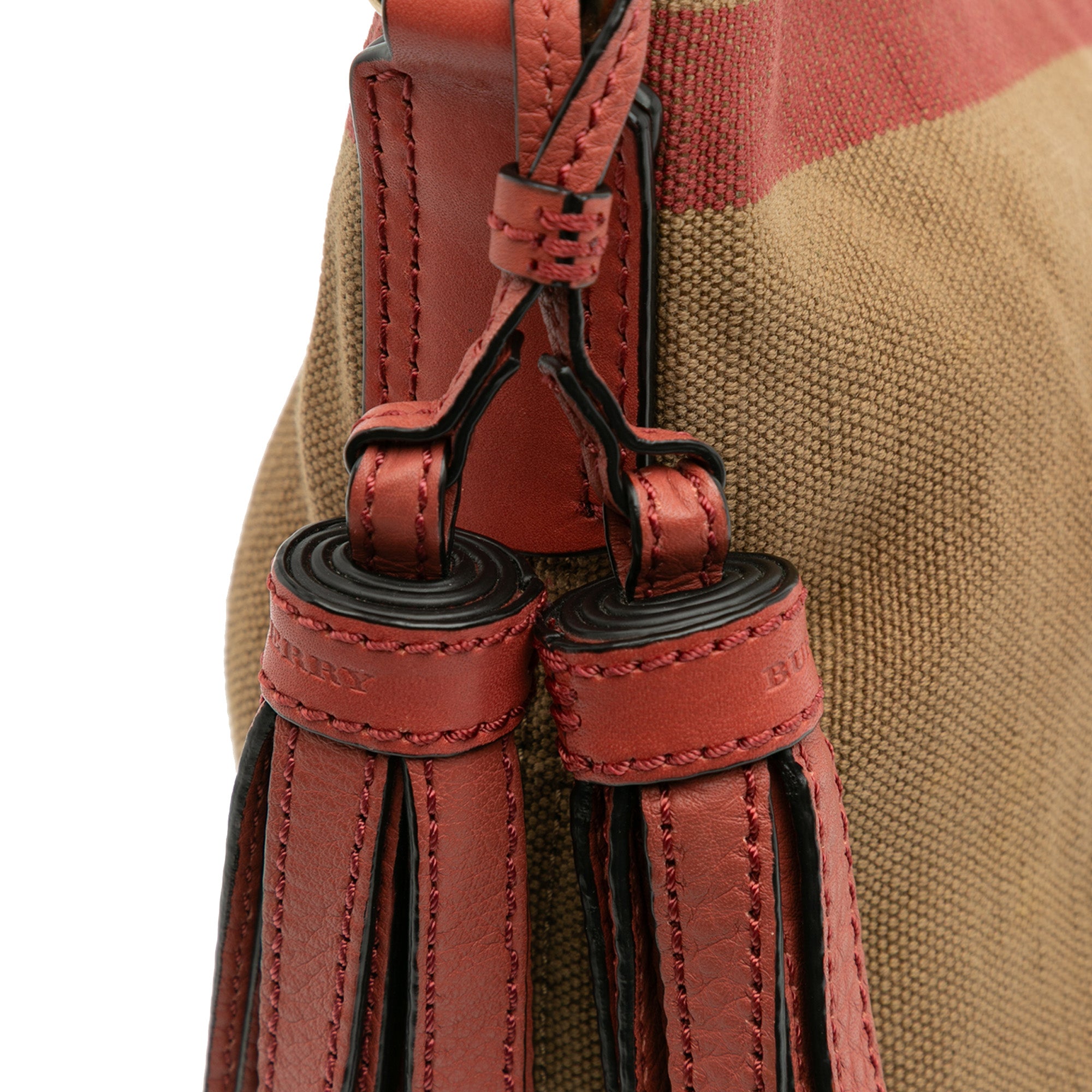 Mini Mega Check Canvas Ashby Tassel Bucket Bag