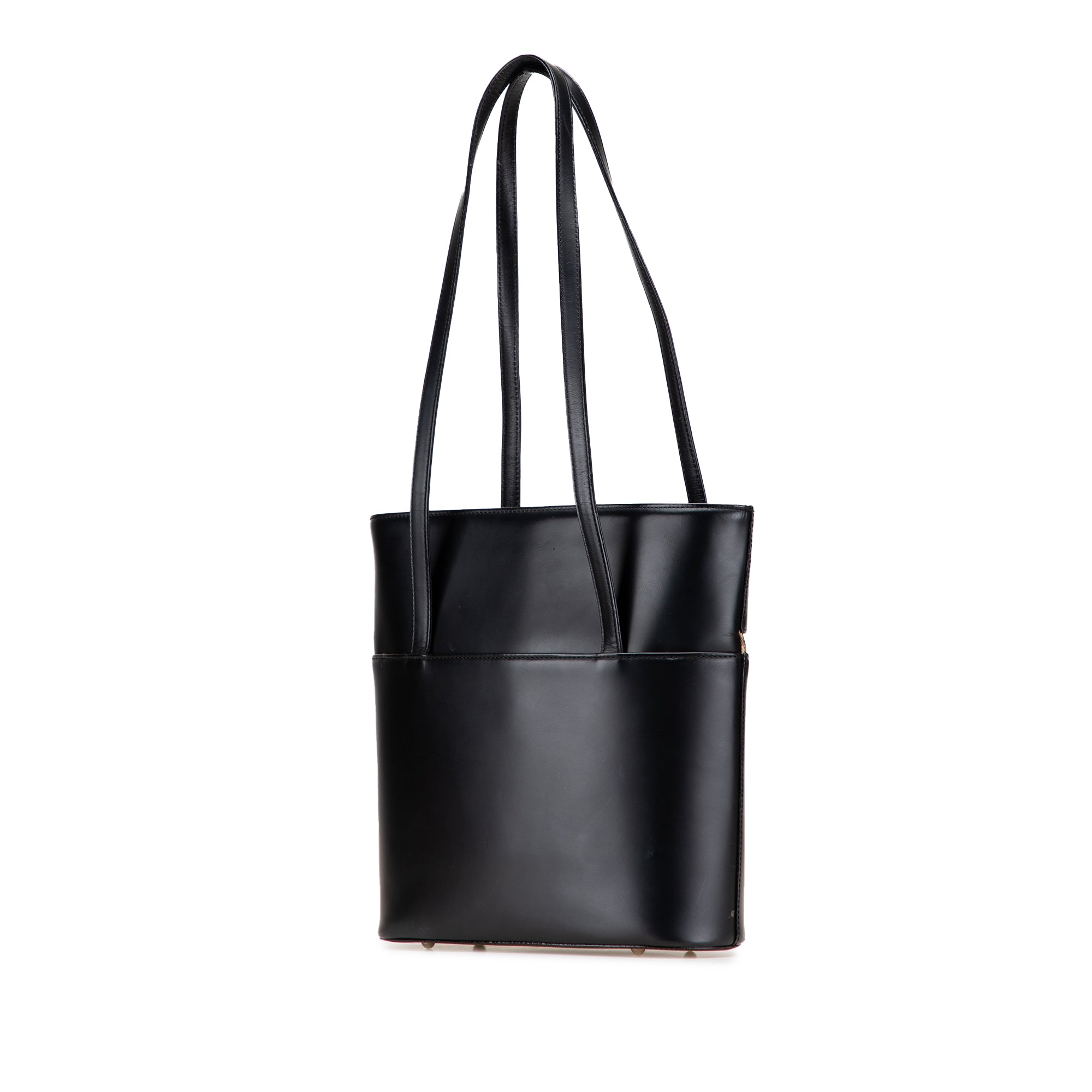 House Check Trimmed Leather Shoulder Bag