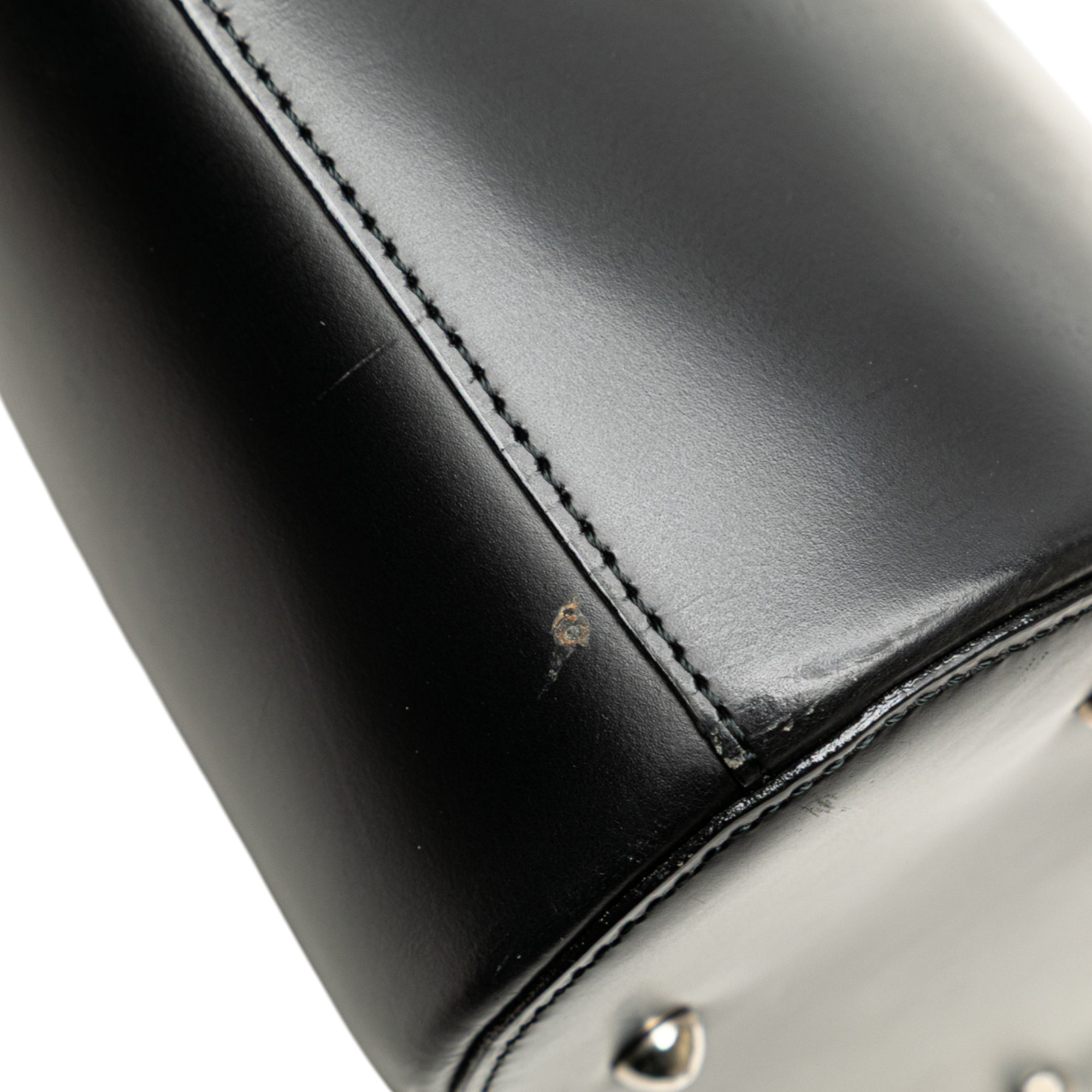 House Check Trimmed Leather Shoulder Bag