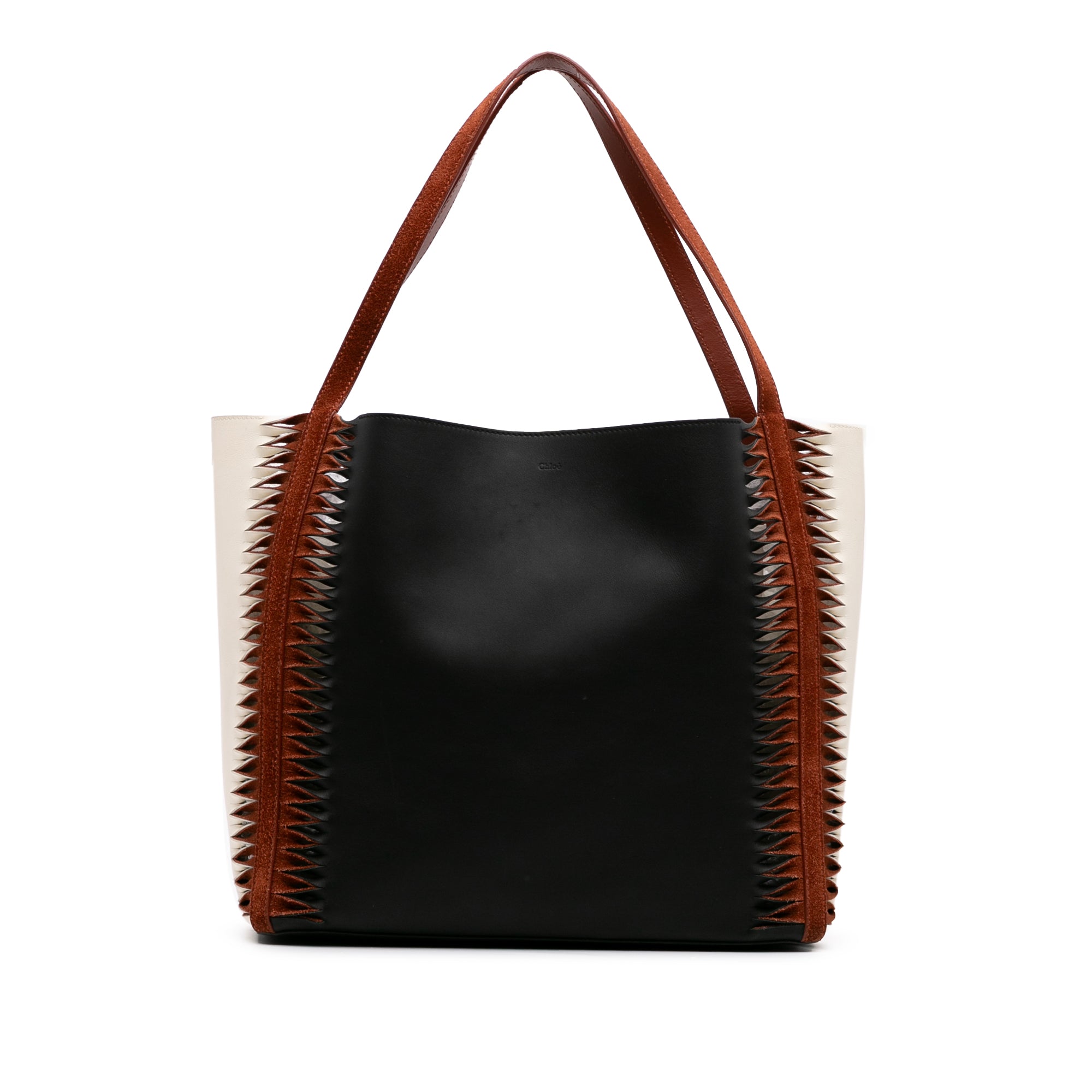 Tricolor Leather Louela Tote