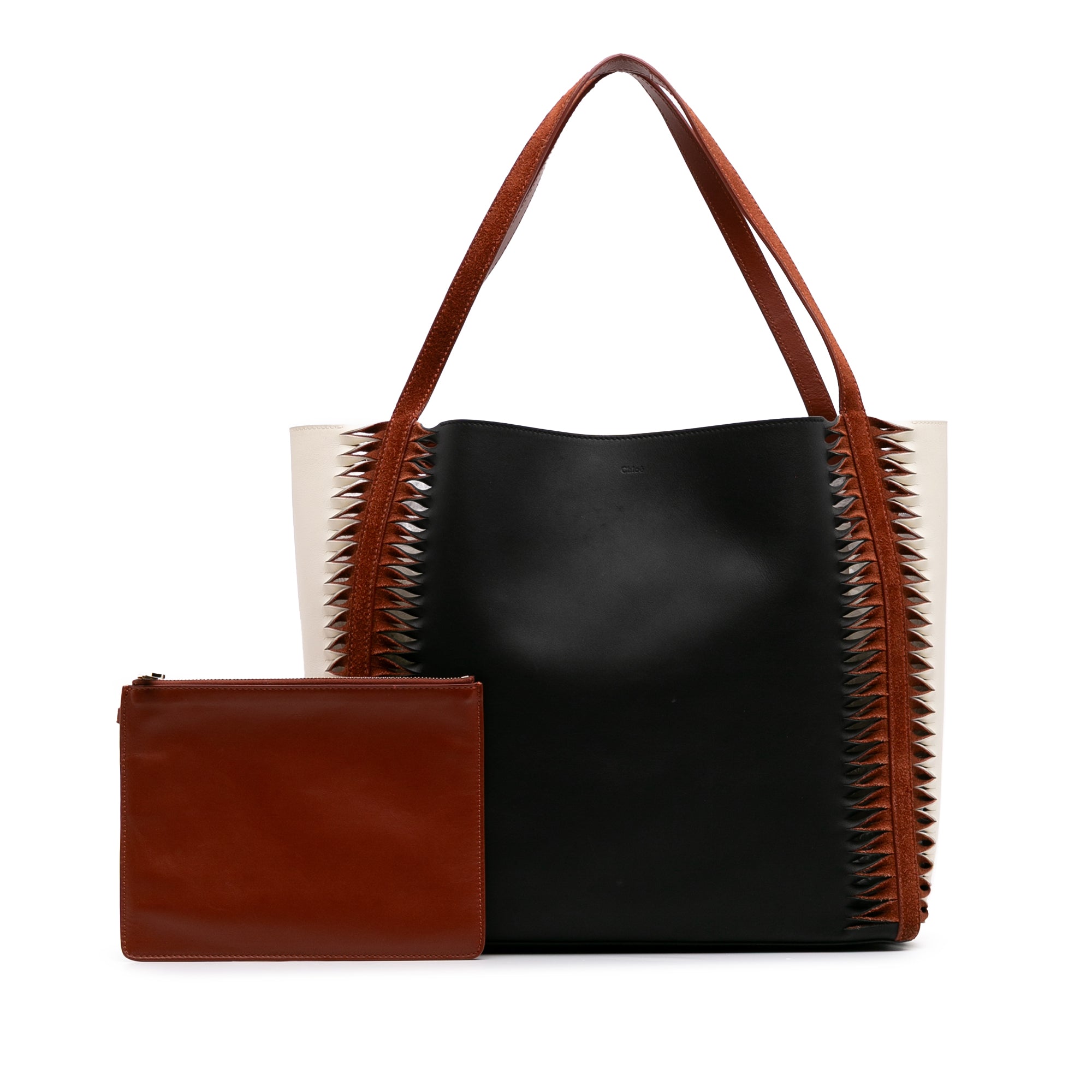 Tricolor Leather Louela Tote