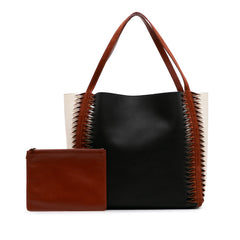 Tricolor Leather Louela Tote
