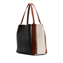 Tricolor Leather Louela Tote