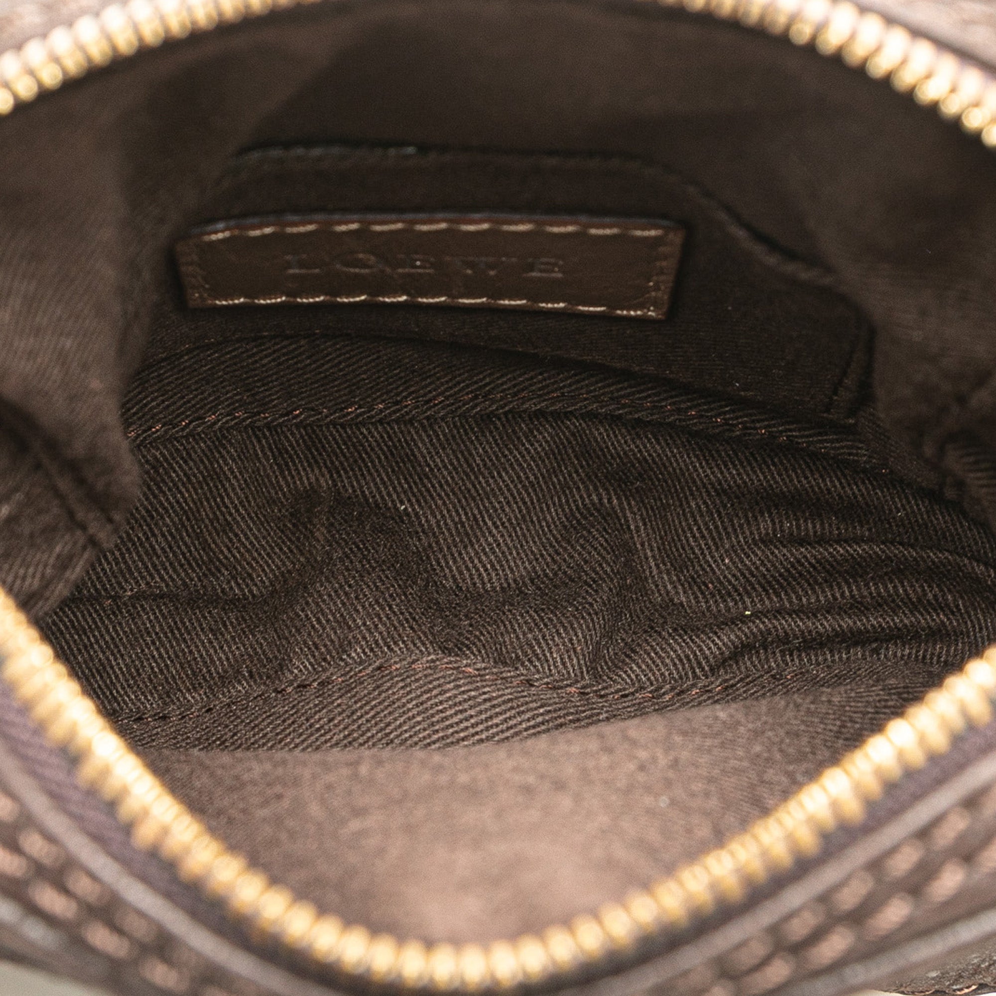 Mini Anagram Leather Tassel Crossbody