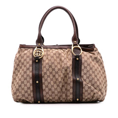 GG Canvas Interlocking G Tote