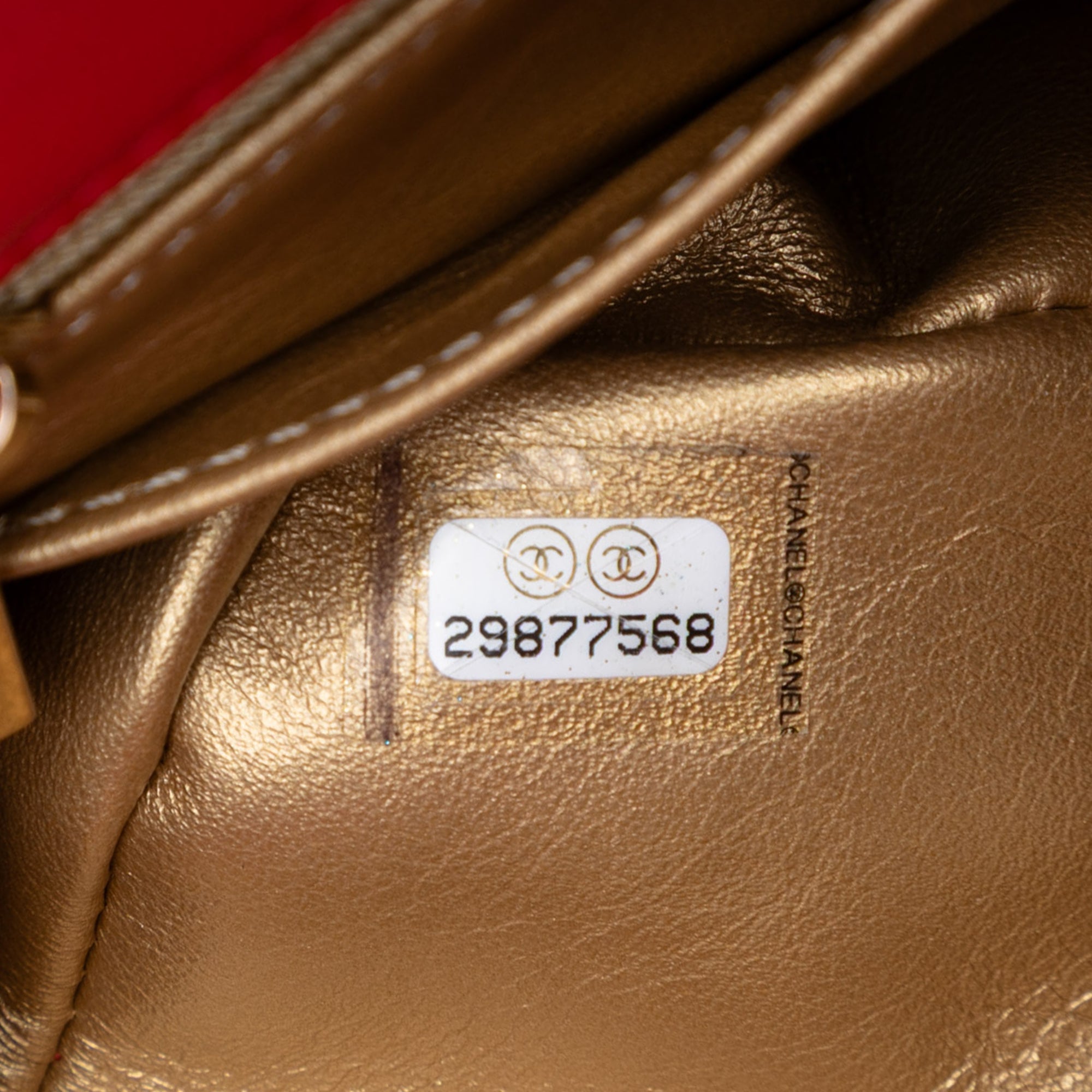 Mini Square Classic Lambskin Pearl Crush Single Flap