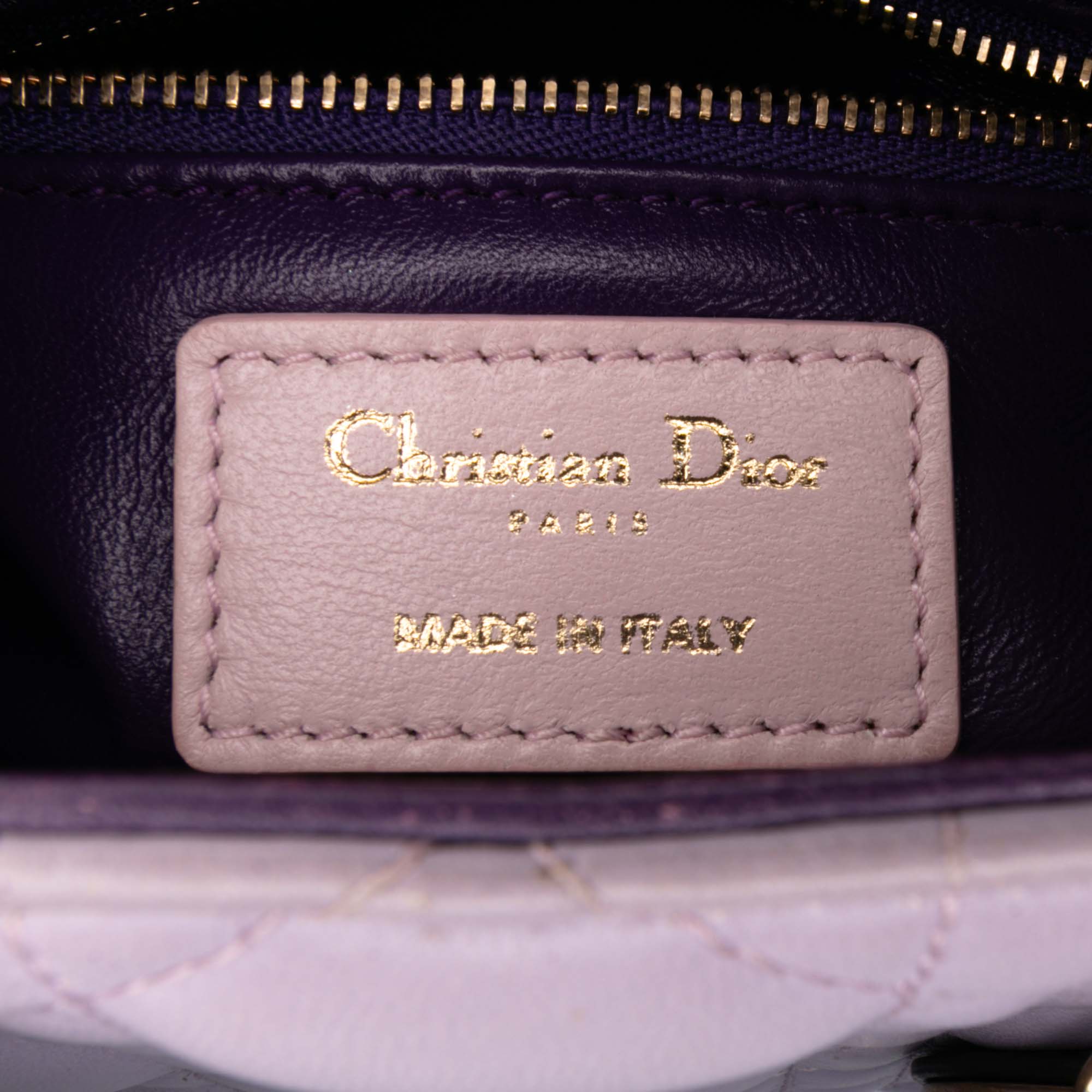 Mini Tricolor Lambskin Cannage Lady Dior