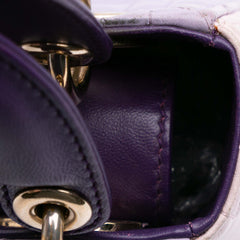 Mini Tricolor Lambskin Cannage Lady Dior