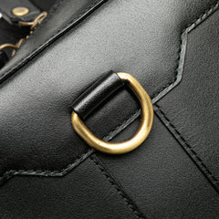 Medium Leather Dome Handbag
