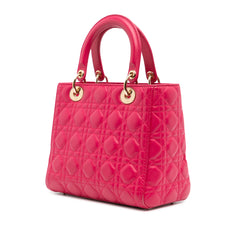 Medium Lambskin Cannage Lady Dior