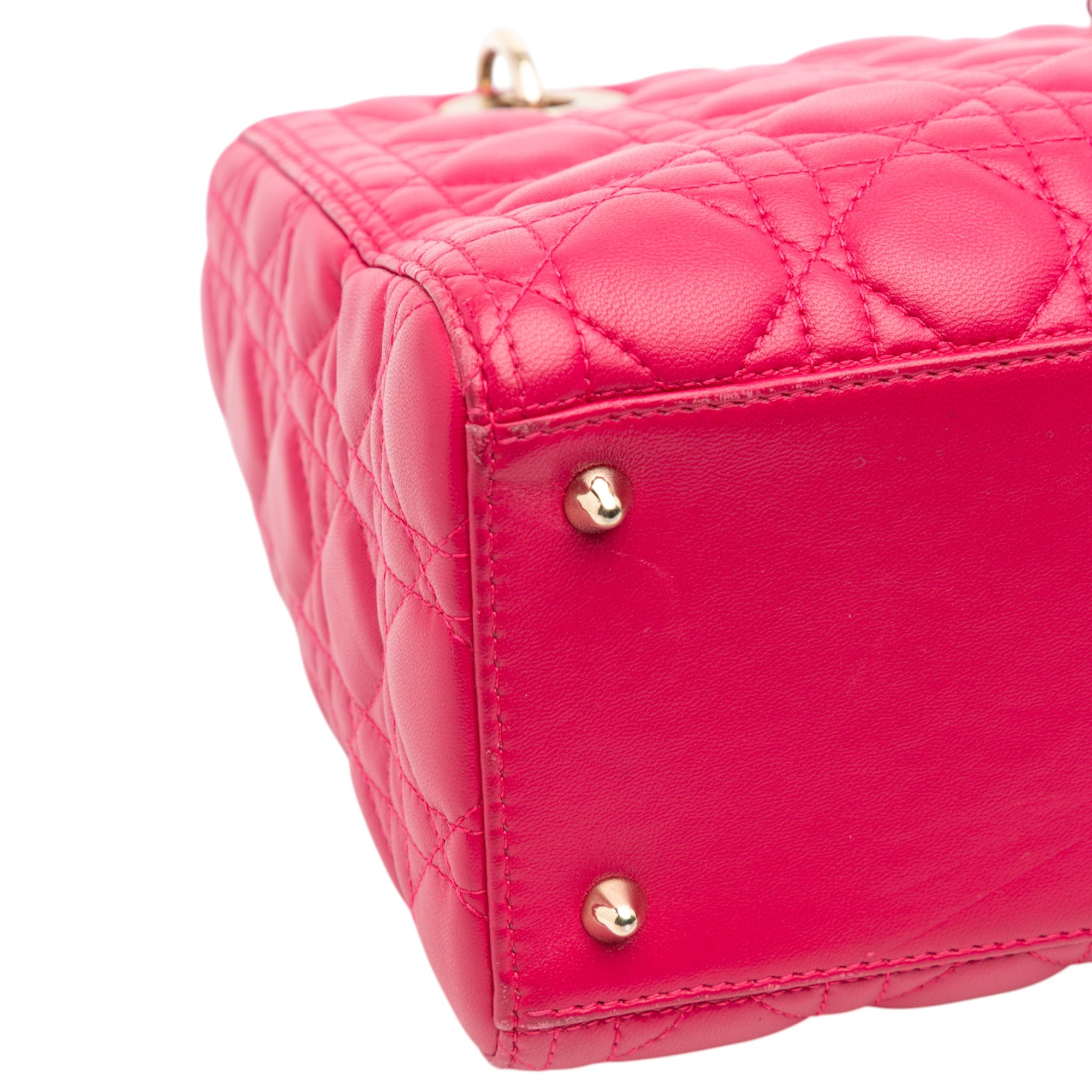 Medium Lambskin Cannage Lady Dior