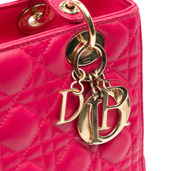 Medium Lambskin Cannage Lady Dior