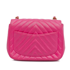 Mini Square Classic Lambskin Chevron Flap_2