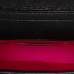 Versace Vitello Seta Fendace Brooch Baguette Satchel