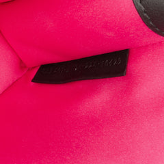 Versace Vitello Seta Fendace Brooch Baguette Satchel