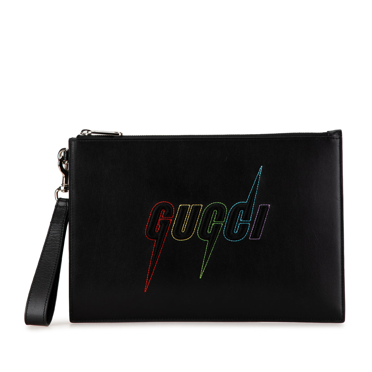 Leather Rainbow Blade Clutch