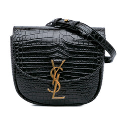 Small Croc Embossed Monogram Kaia Crossbody