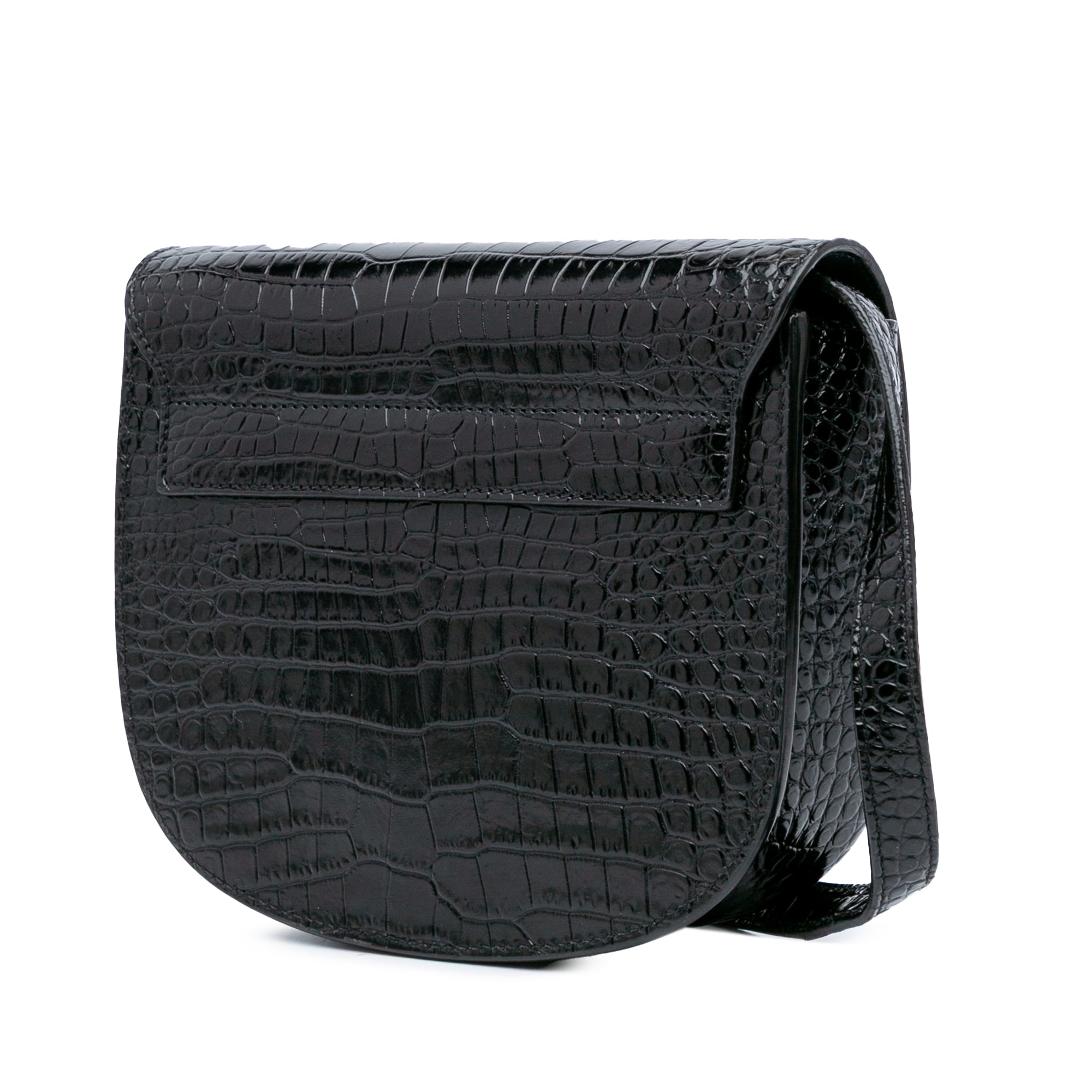 Small Croc Embossed Monogram Kaia Crossbody