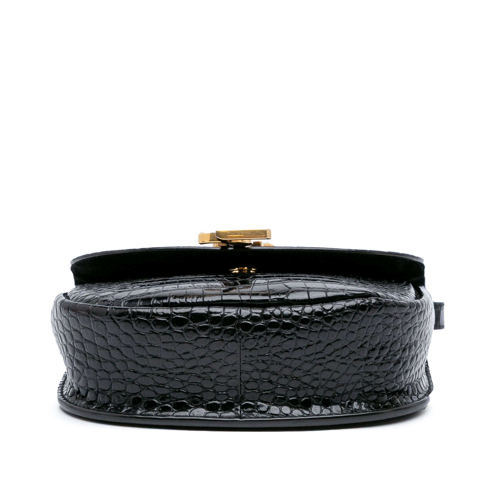 Small Croc Embossed Monogram Kaia Crossbody