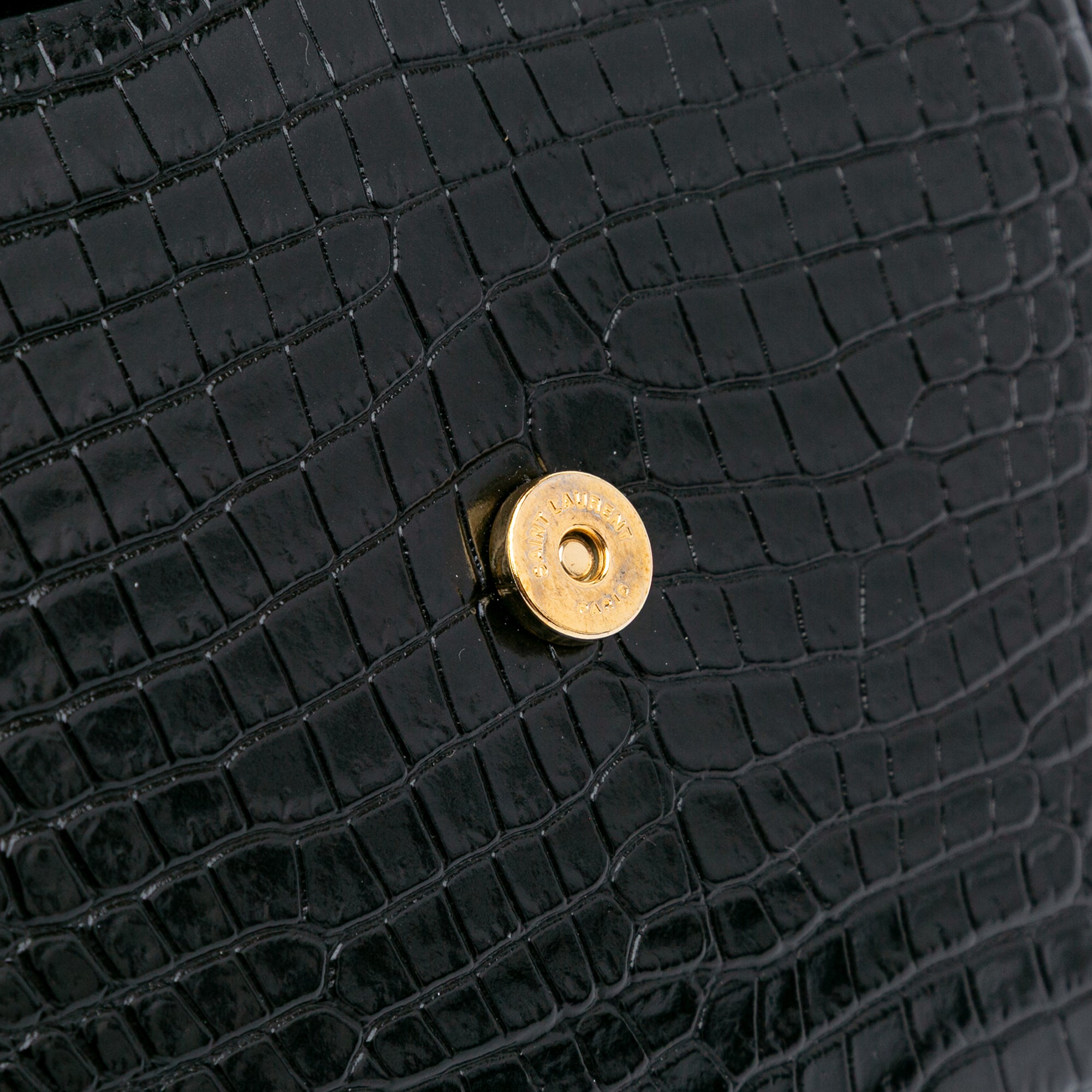 Small Croc Embossed Monogram Kaia Crossbody