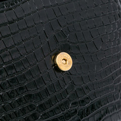 Small Croc Embossed Monogram Kaia Crossbody