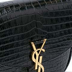 Small Croc Embossed Monogram Kaia Crossbody