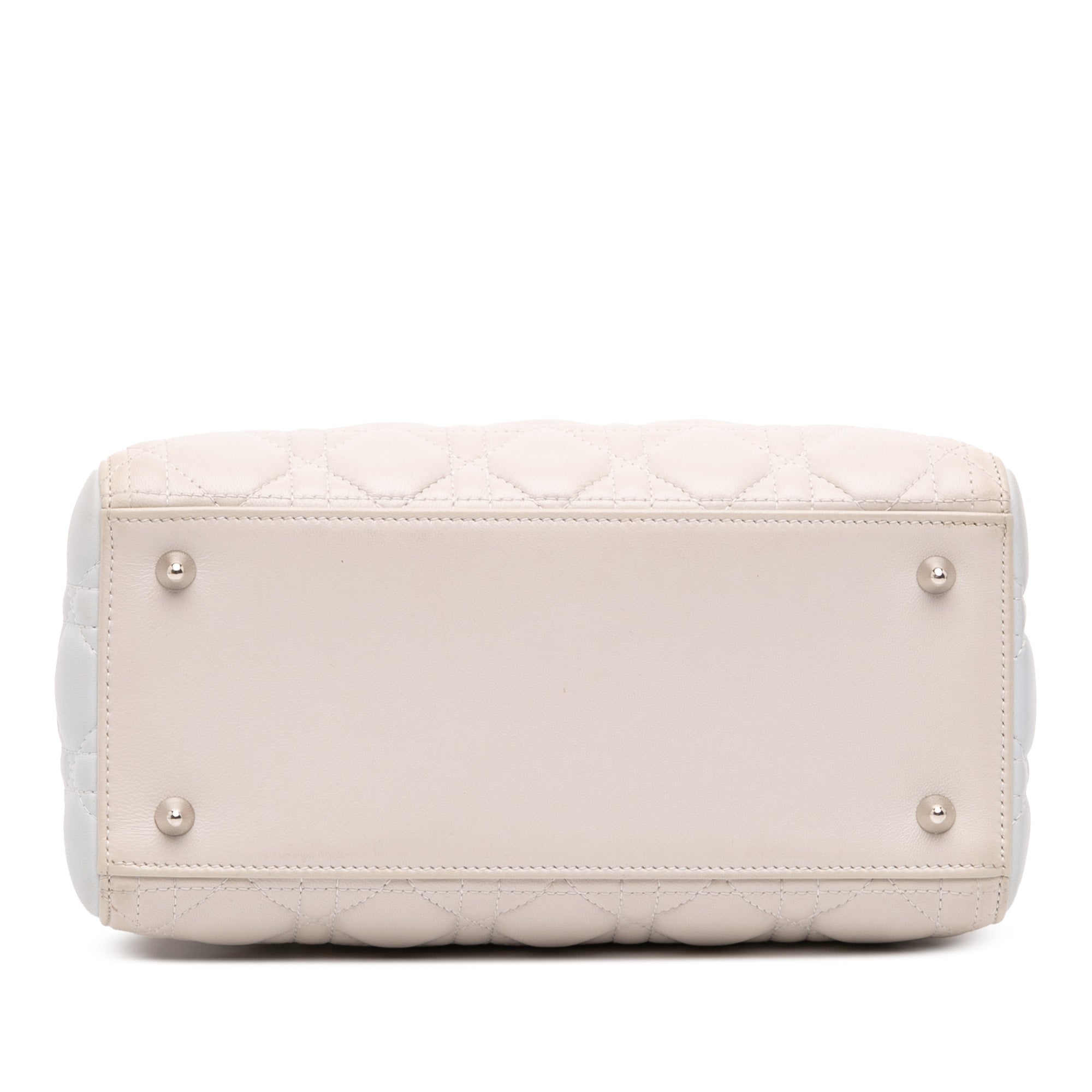 Medium Tricolor Lambskin Cannage Lady Dior