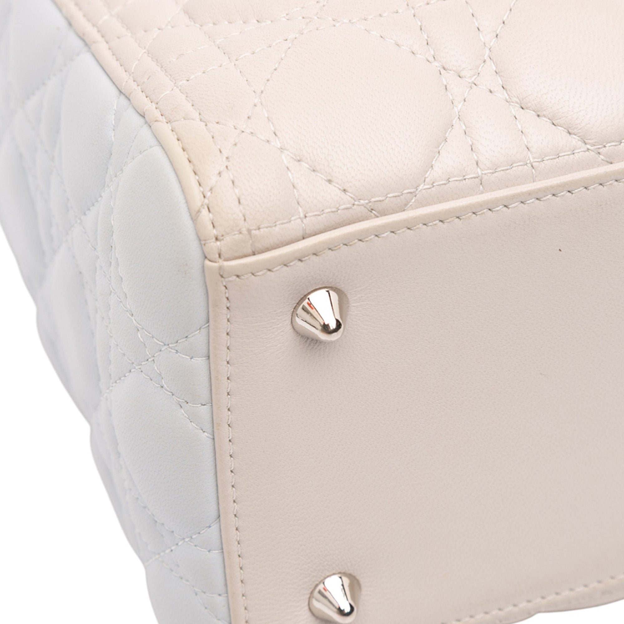 Medium Tricolor Lambskin Cannage Lady Dior