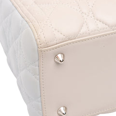 Medium Tricolor Lambskin Cannage Lady Dior