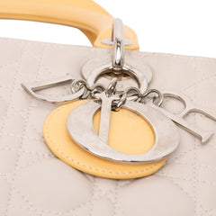Medium Tricolor Lambskin Cannage Lady Dior