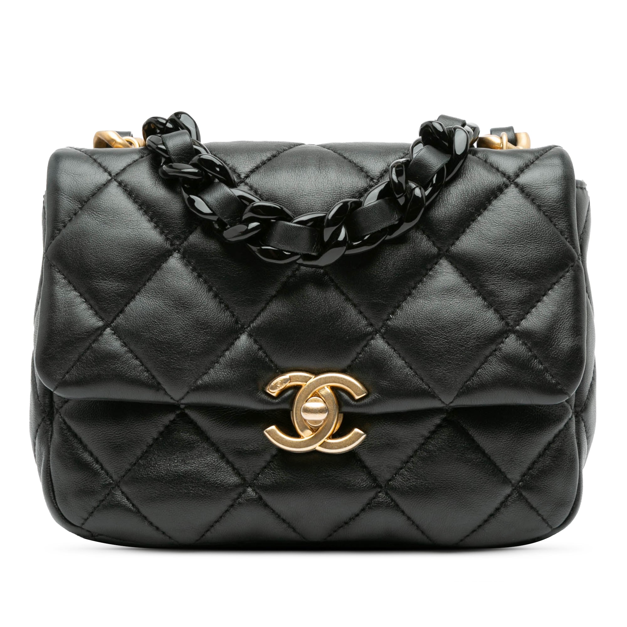 Mini Quilted Lambskin Candy Chain Flap