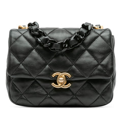 Mini Quilted Lambskin Candy Chain Flap