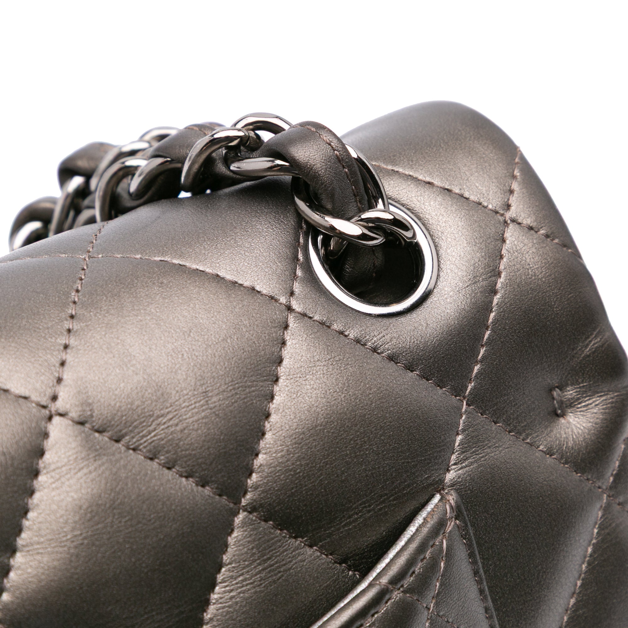 Jumbo Classic Lambskin Double Flap