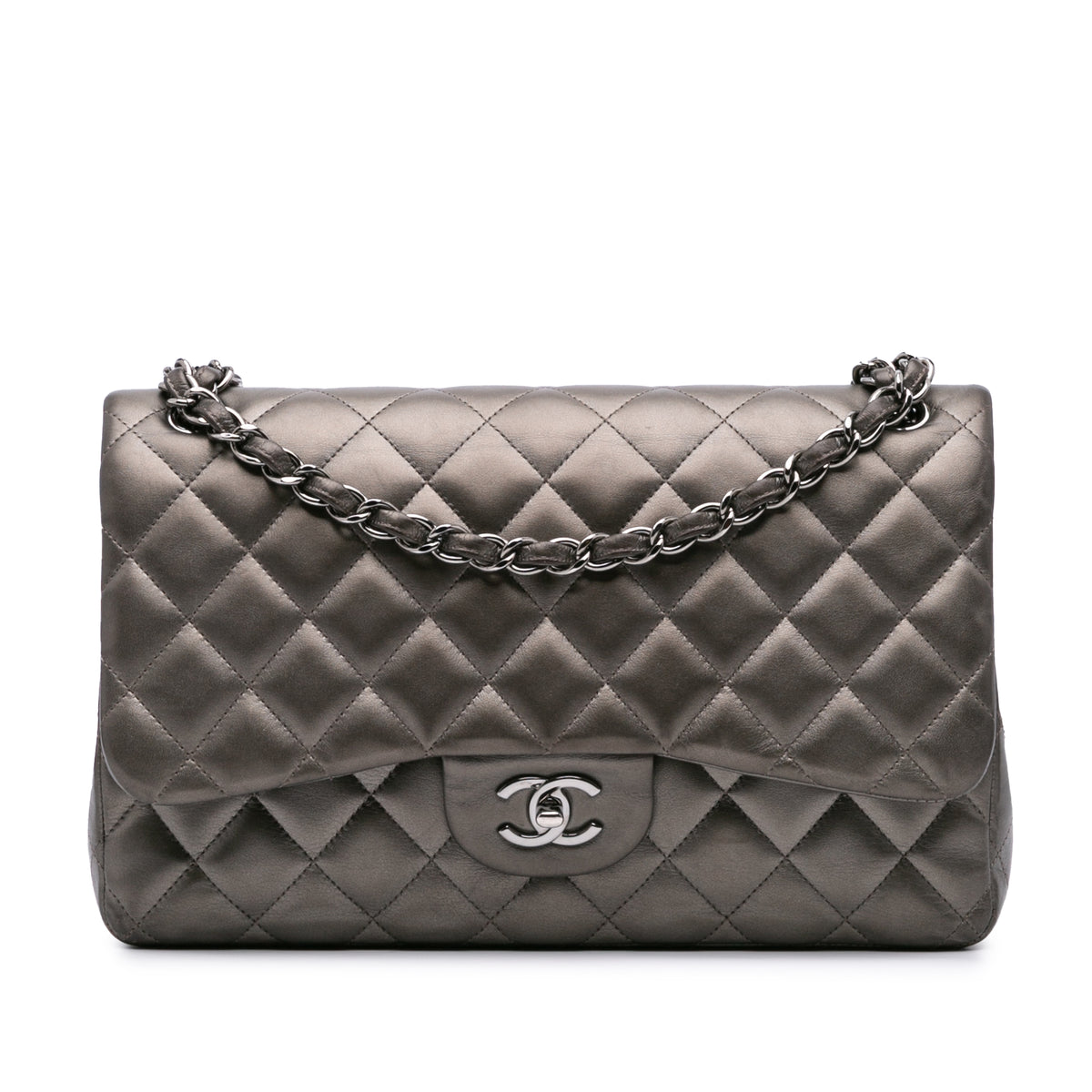 Jumbo Classic Lambskin Double Flap