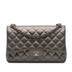 Jumbo Classic Lambskin Double Flap