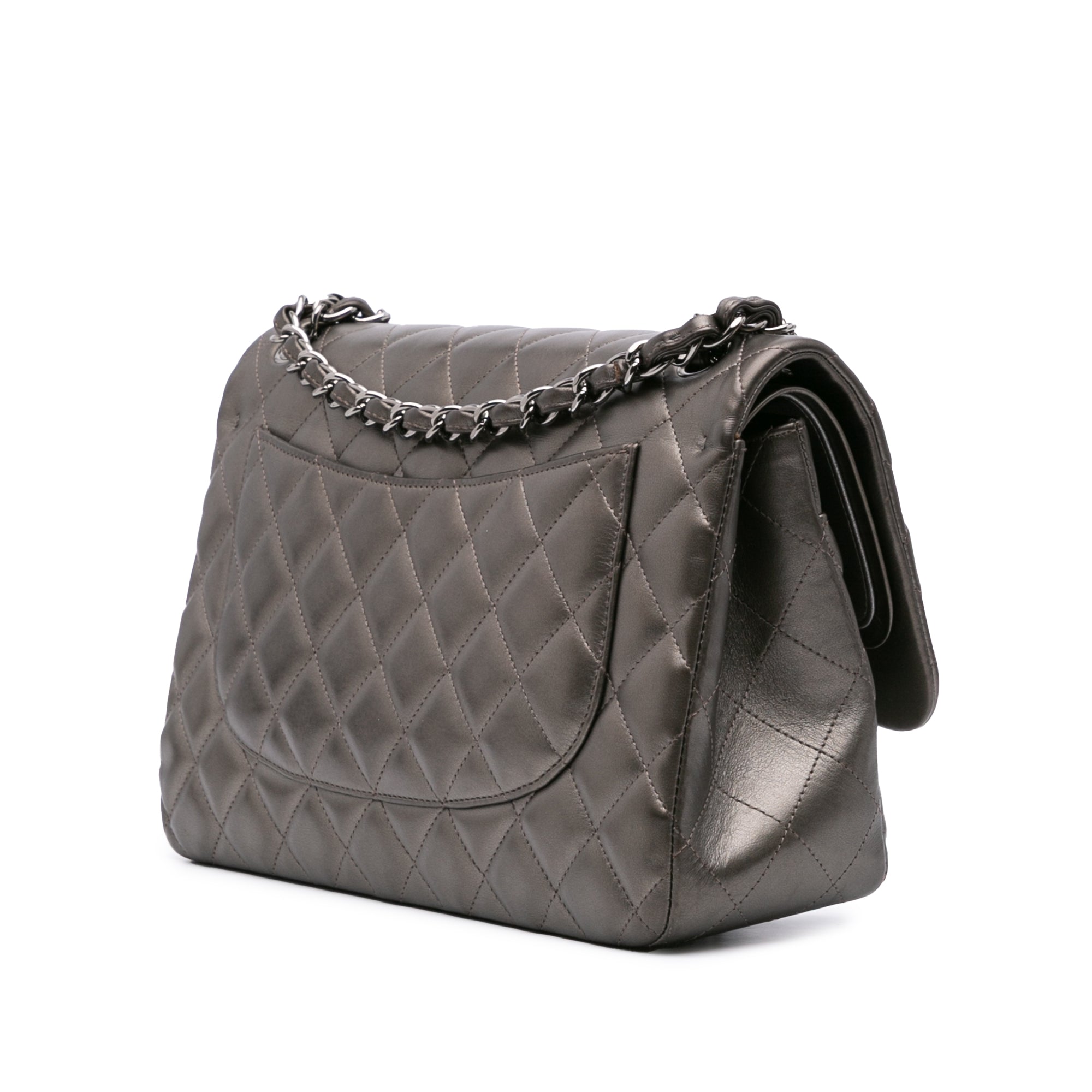 Jumbo Classic Lambskin Double Flap