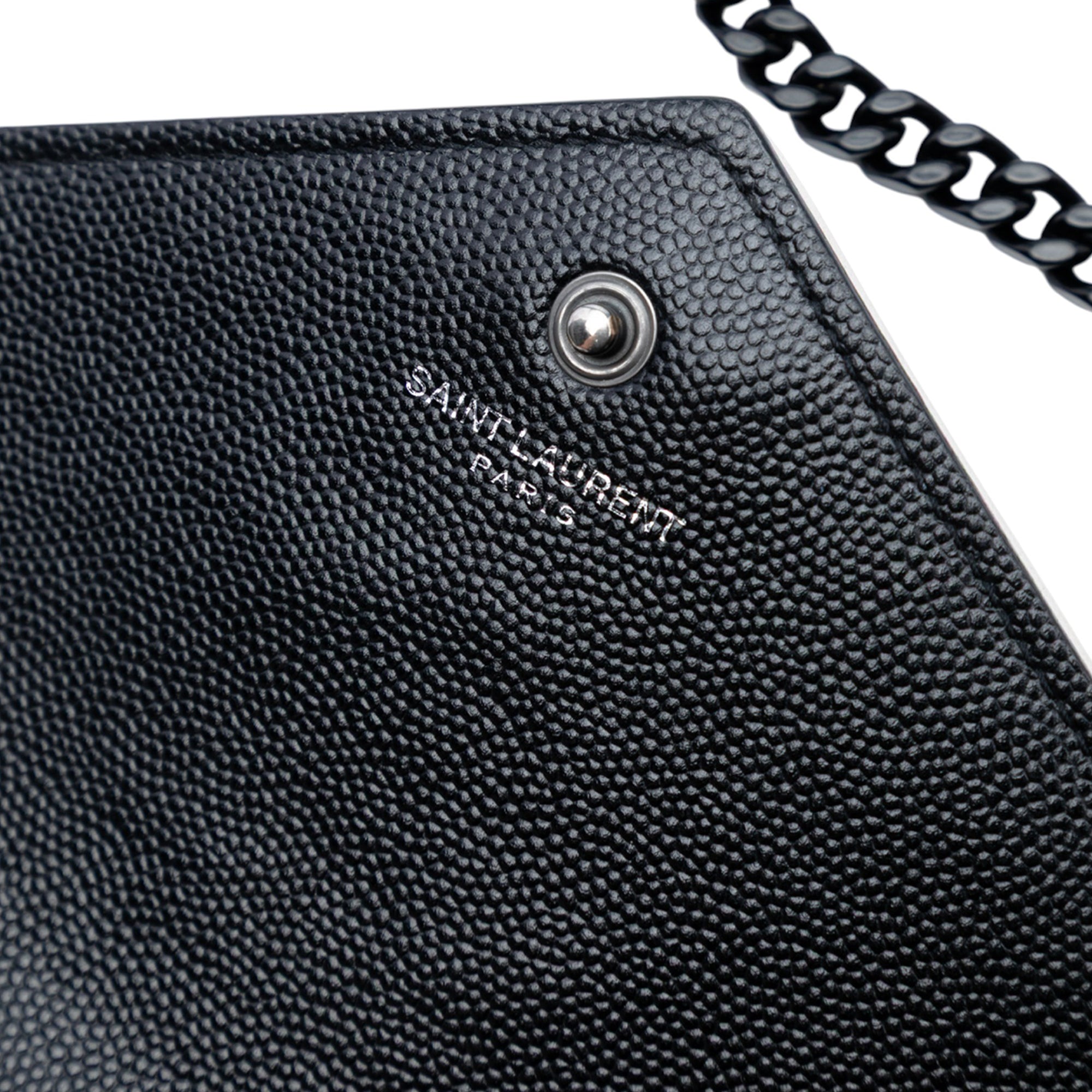 Grain De Poudre Matelasse Chevron Monogram Chain Wallet