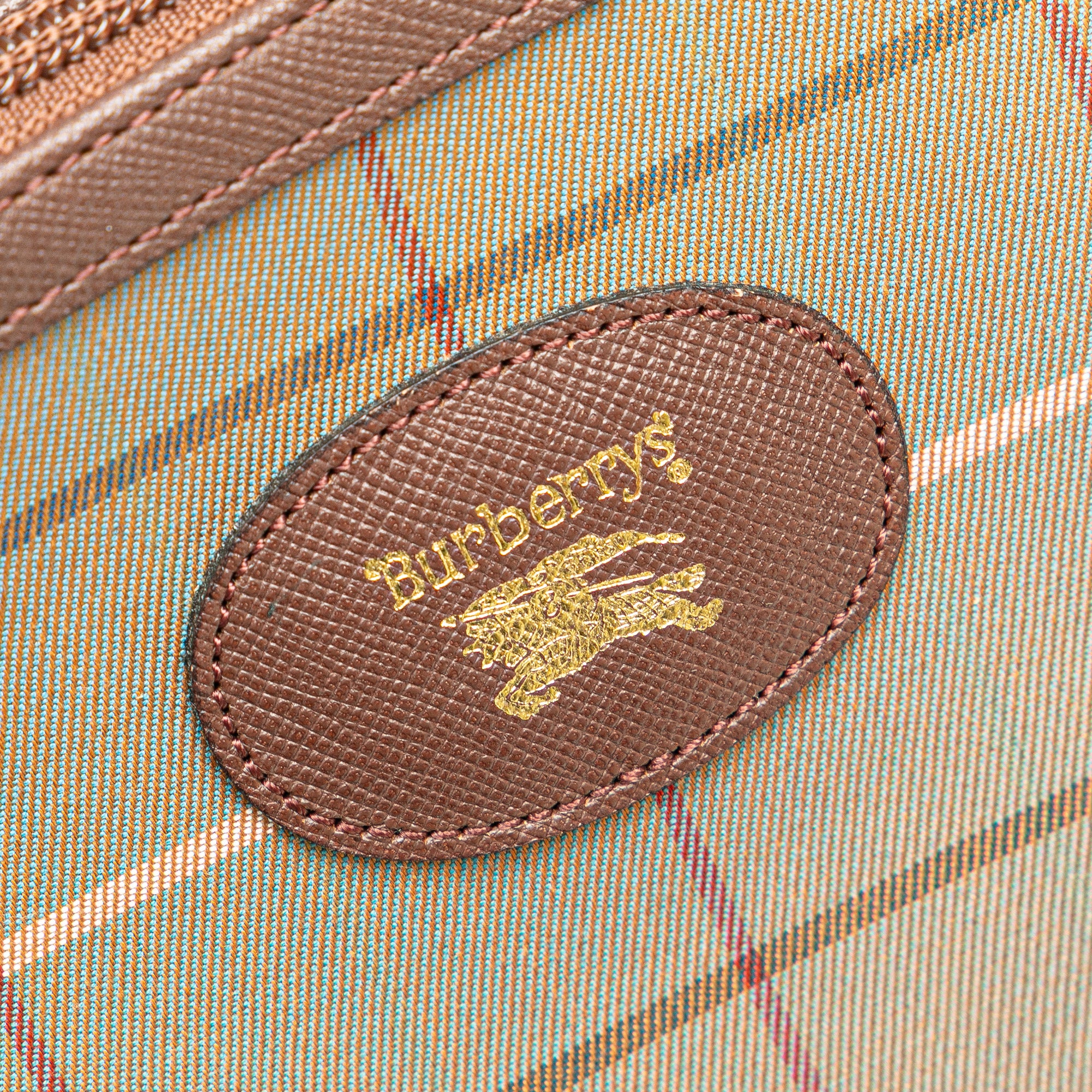 Vintage Check Canvas Wristlet Clutch