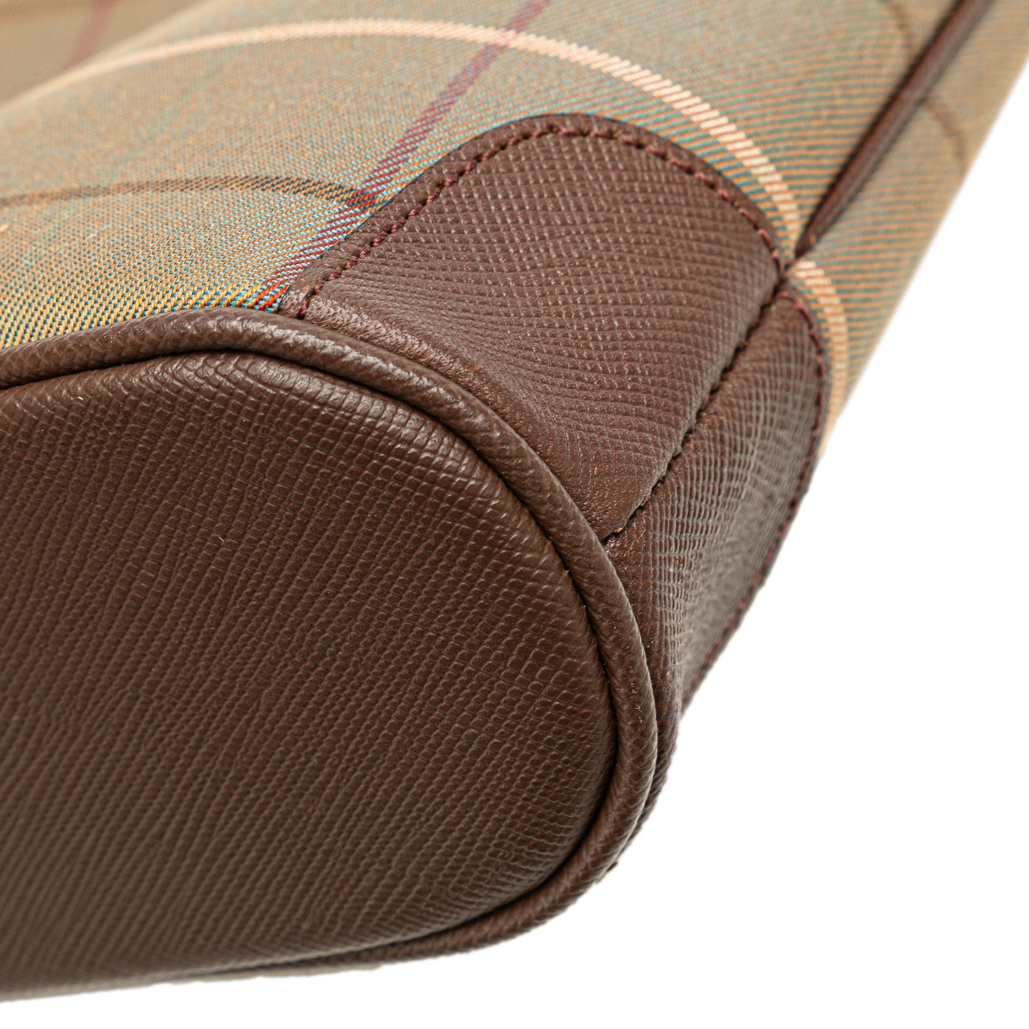 Vintage Check Canvas Wristlet Clutch