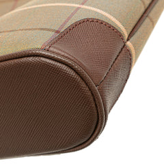Vintage Check Canvas Wristlet Clutch