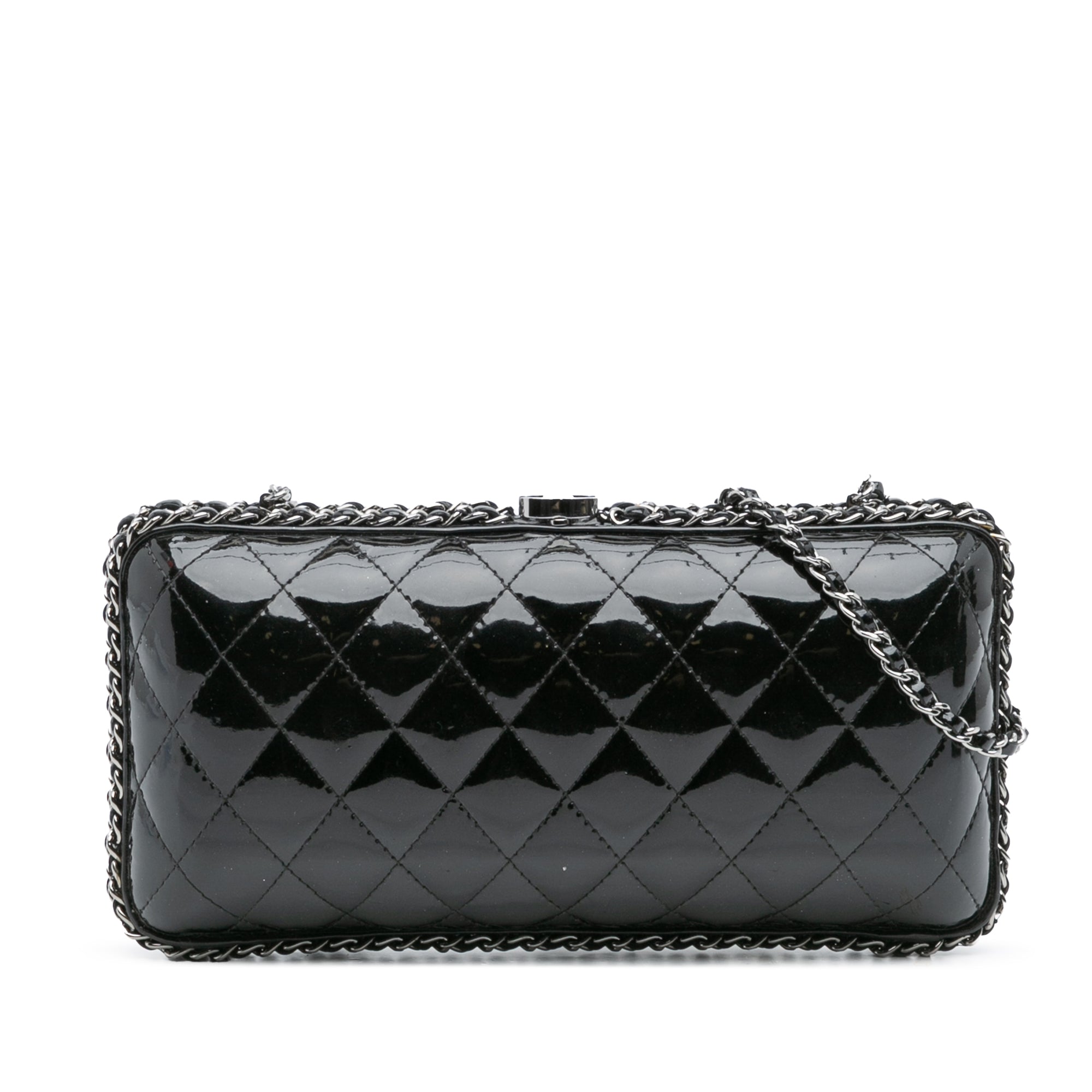 Quilted Patent Chain Around Clutch