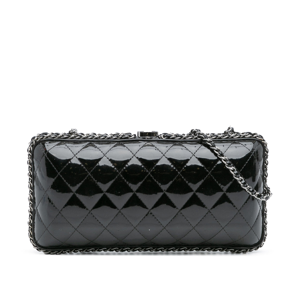 Quilted Patent Chain Around Clutch