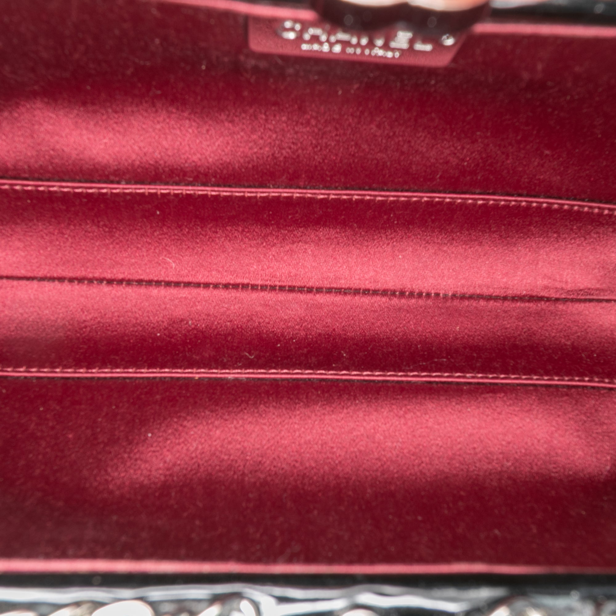 Quilted Patent Chain Around Clutch