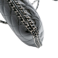 Quilted Patent Chain Around Clutch