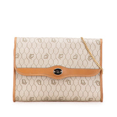 Honeycomb Coated Canvas Chain Crossbody