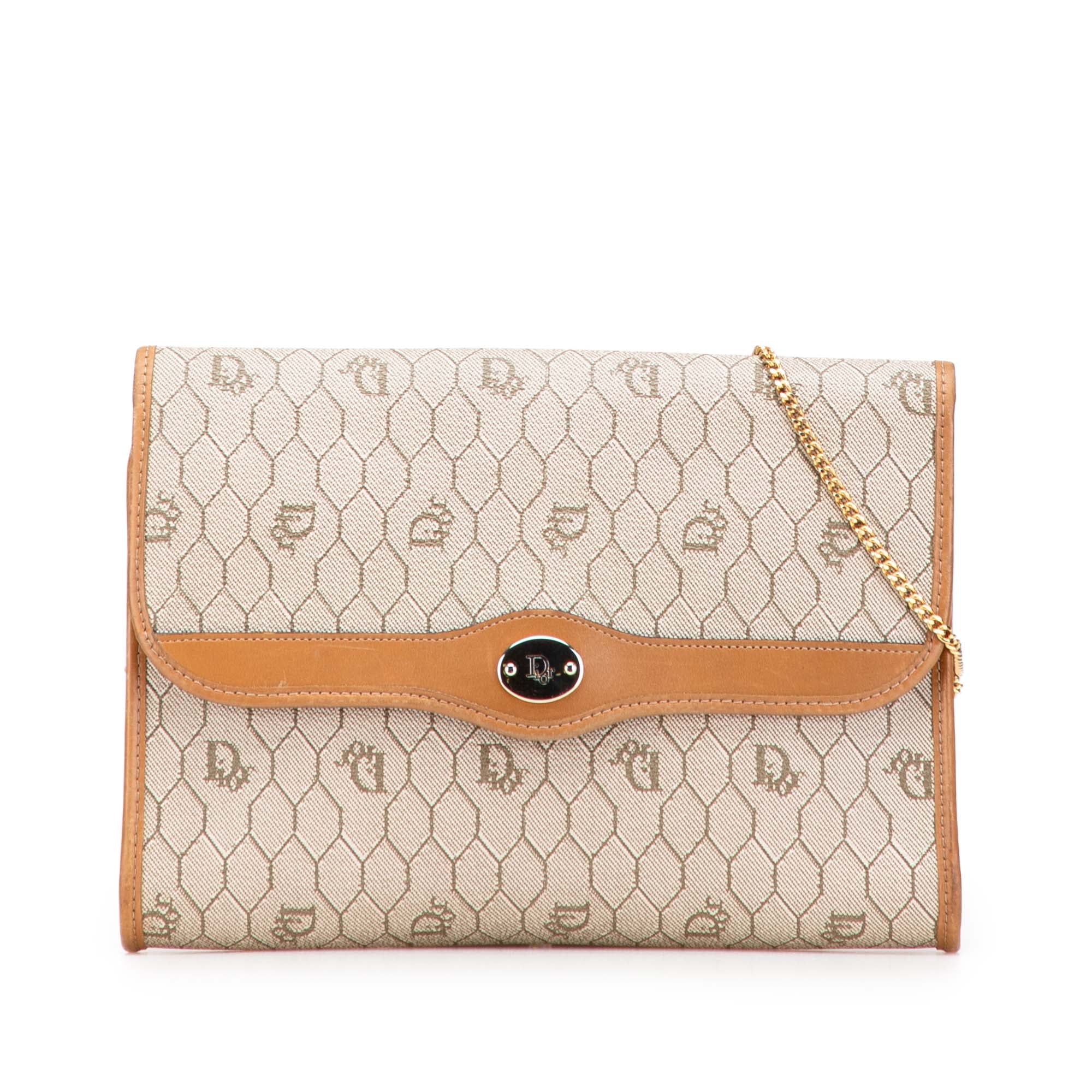 Honeycomb Coated Canvas Chain Crossbody