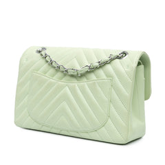 Small Classic Chevron Lambskin Double Flap