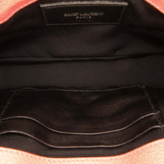 Baby Grained Calfskin Chevron Classic Monogram Chain Bag